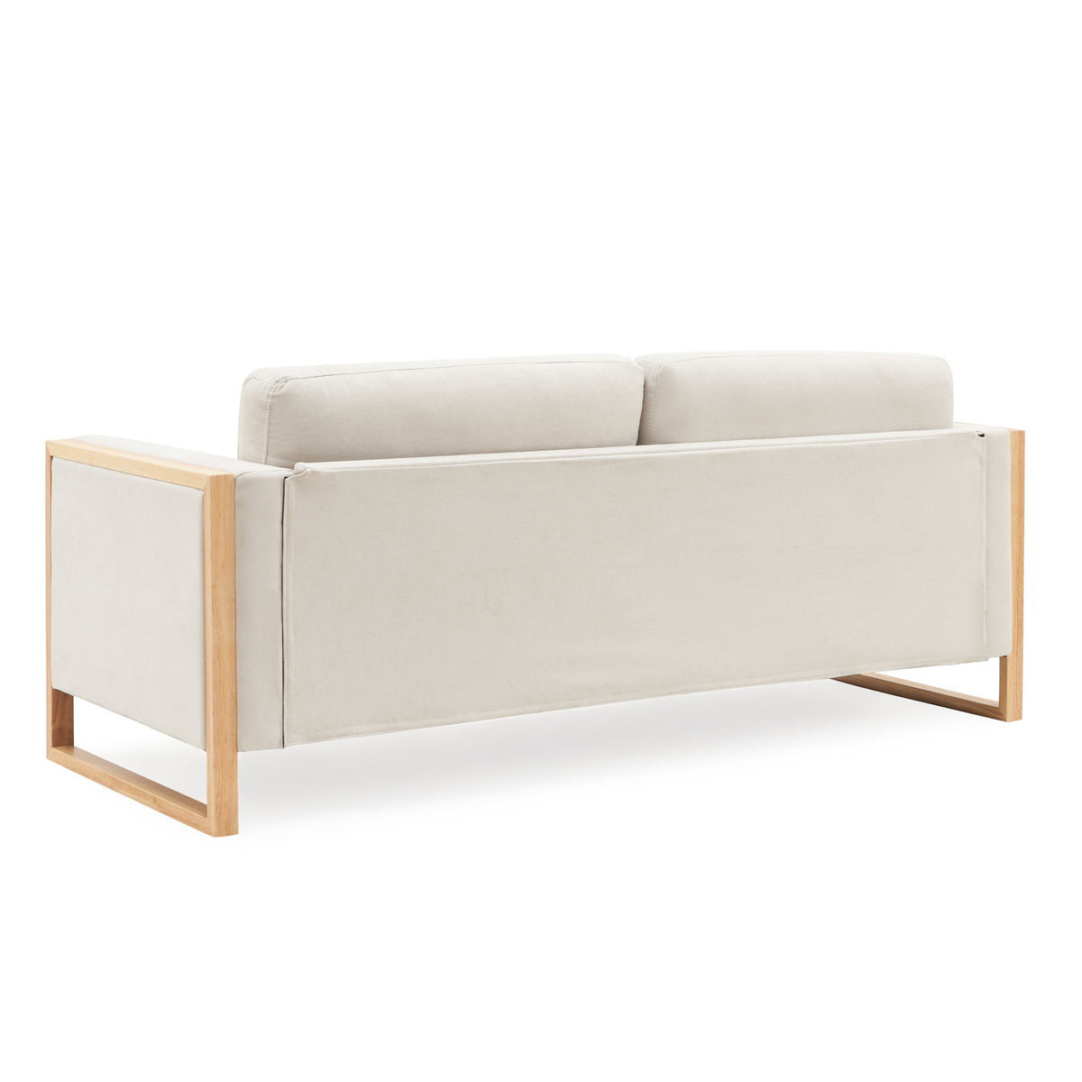 Modern Sofa With Solid Wood Legs, 3 Seater