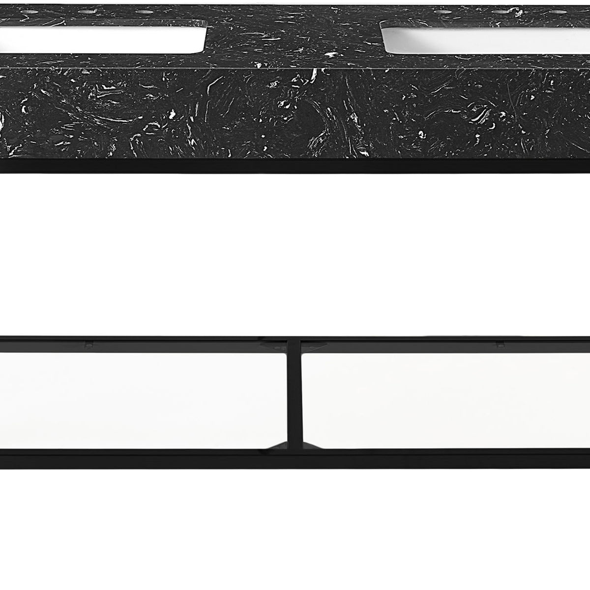 Marmo - Engineered Marble Bathroom Vanity With Black Base