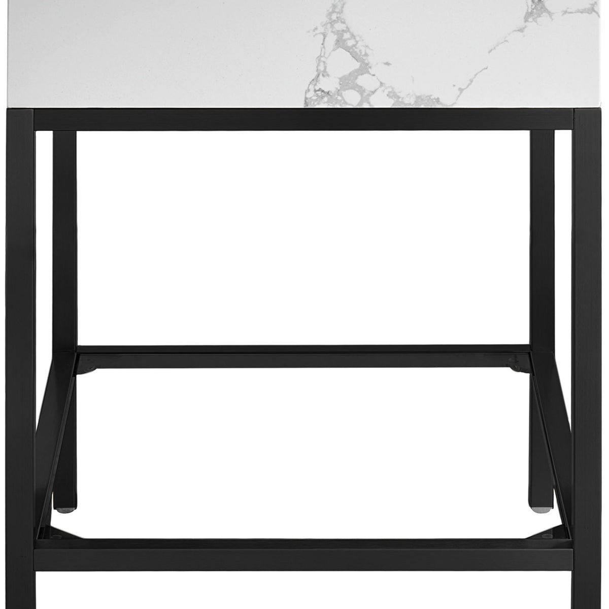 Marmo - Engineered Marble Bathroom Vanity With Black Base