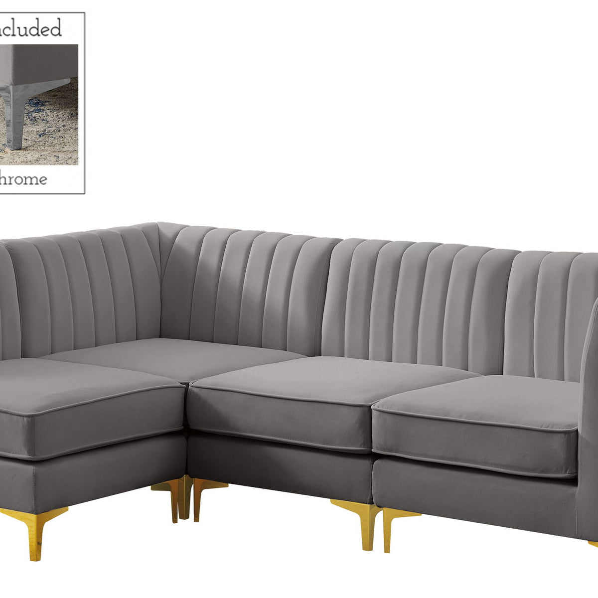 Alina - 4 Piece Modular L-Shaped Sectional
