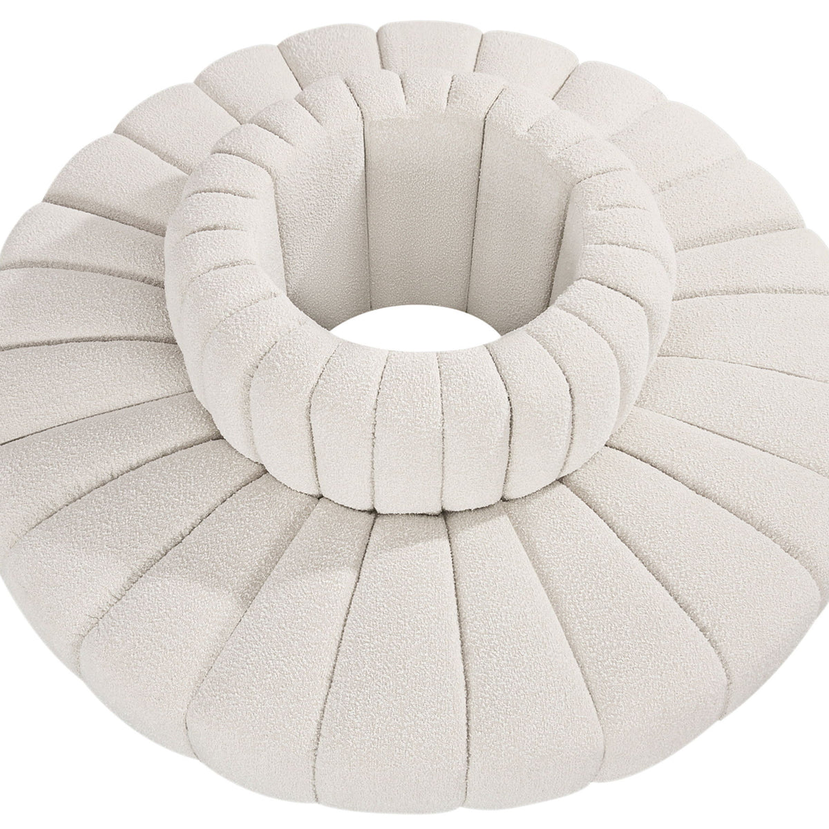 Arc - Boucle Fabric 8 Piece Round Modular Sofa