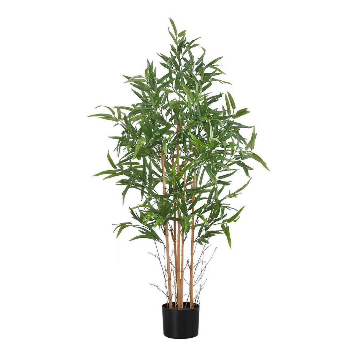 50" Tall, Artificial Plant, Bamboo Tree, Indoor, Faux, Fake, Floor, Greenery, Potted, Decorative - Green / Black