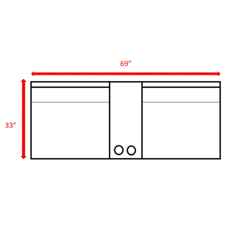 2 Person Wicker Conversation Set With Cushions, Weather Resistant