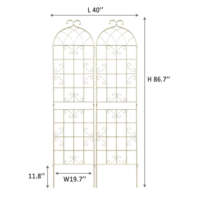 Metal Garden Rustproof Trellis For Climbing Plants Outdoor Flower Support