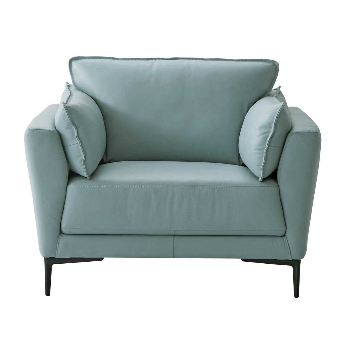 Mesut - Top Grain Leather Chair - Green