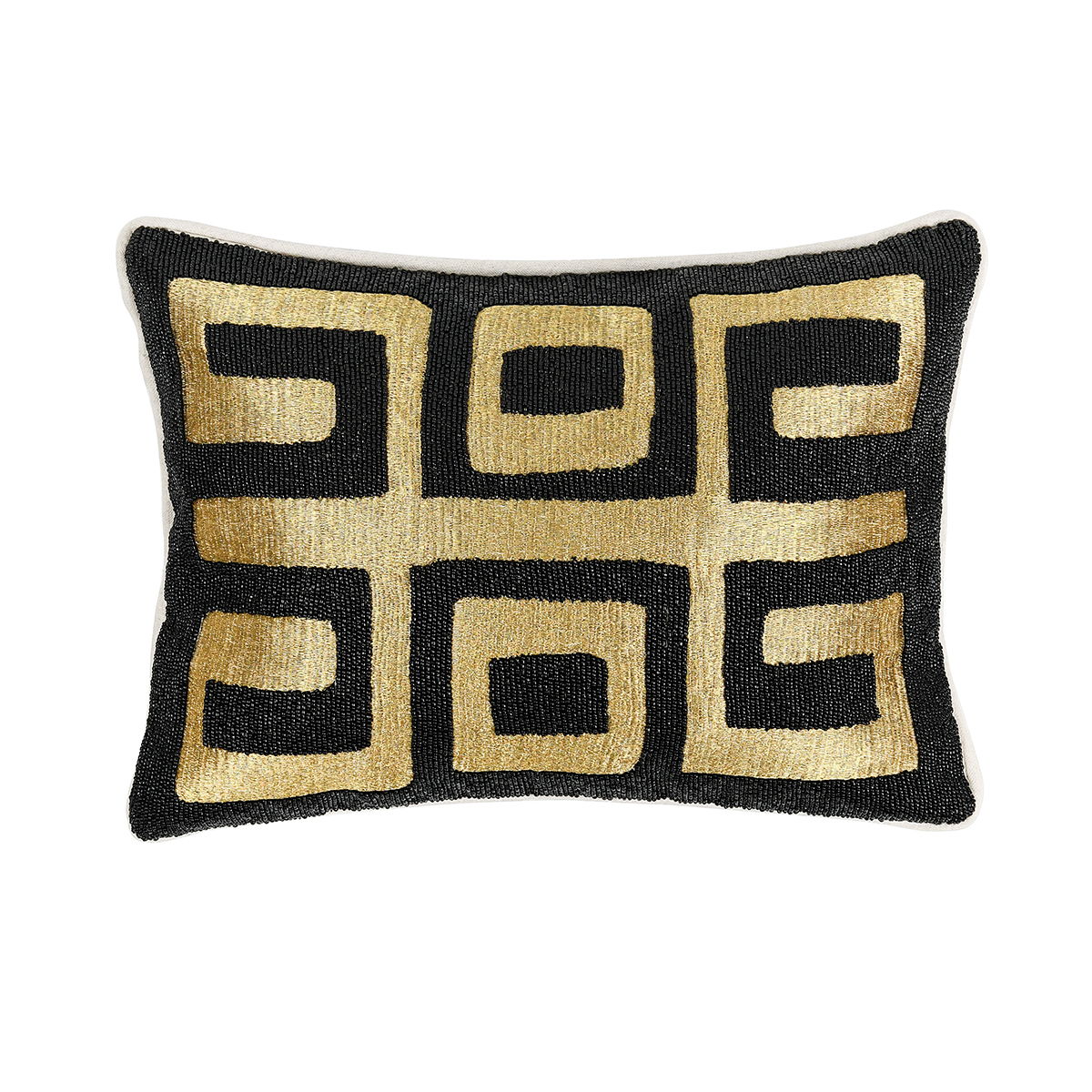 Radiant Oasis - Dala Pillow 12' x 16' - Black/Gold