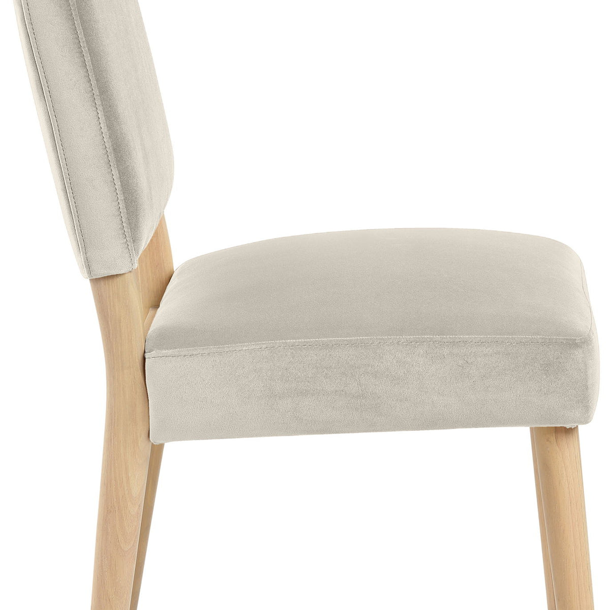 Varinelle - Velvet Dining Chair (Set of 2) - Natural Frame