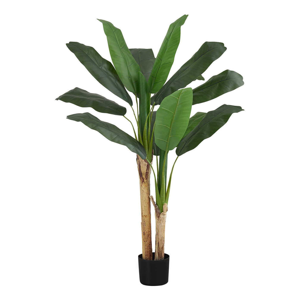 55" Tall, Artificial Plant, Banana Tree, Indoor, Faux, Fake, Floor, Greenery, Potted, Real Touch, Decorative - Green / Black