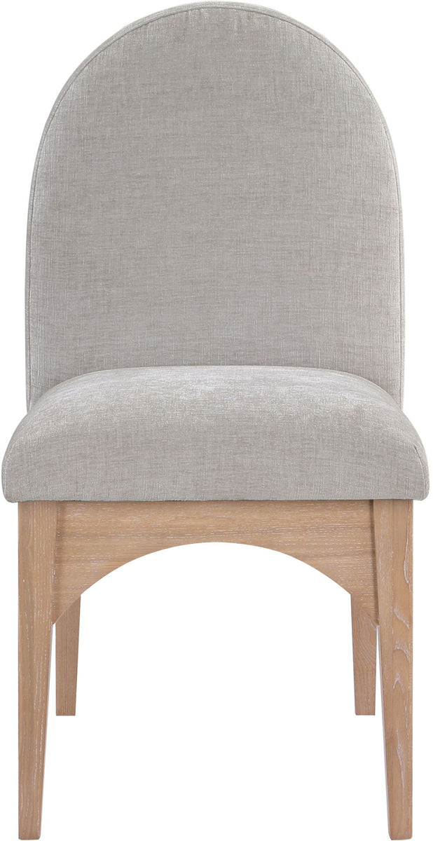 Waldorf - Chenille Dining Side Chair With Natural Legs