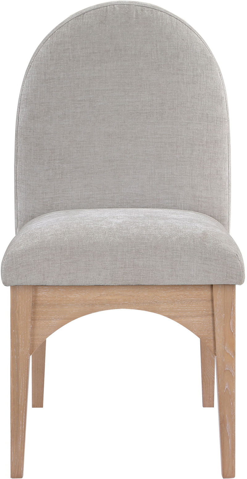 Waldorf - Chenille Dining Side Chair With Natural Legs