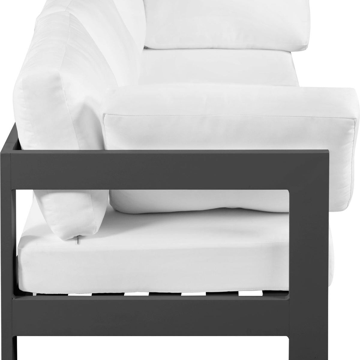 Nizuc - Outdoor Patio 3 Seat Modular Sofa With Gray Frame