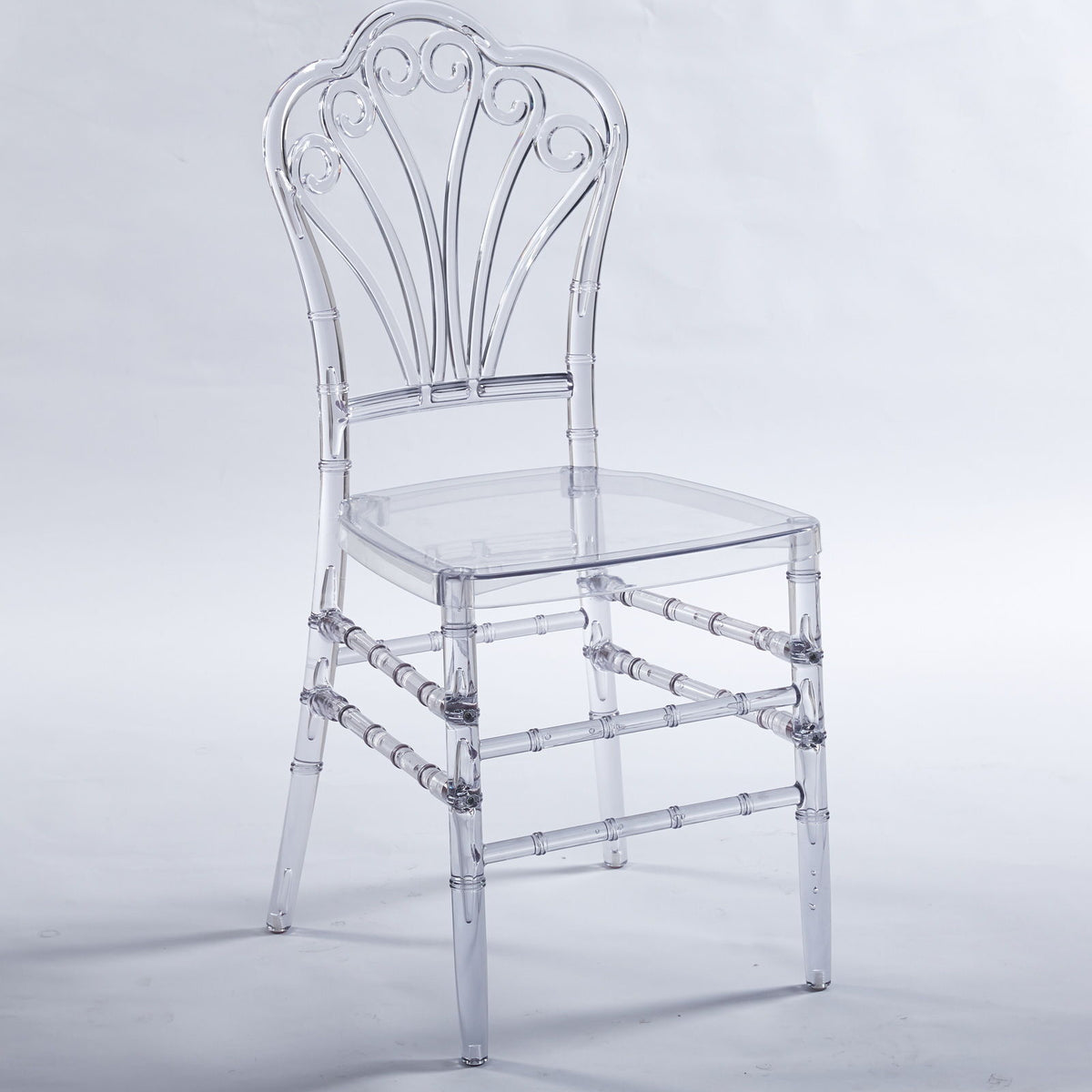 Welding Chair, Dining Chair / Plastic Seat (Set of 4) - Transparent