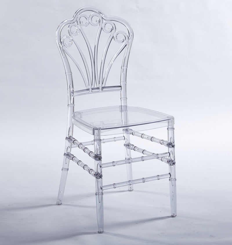 Welding Chair, Dining Chair / Plastic Seat (Set of 4) - Transparent