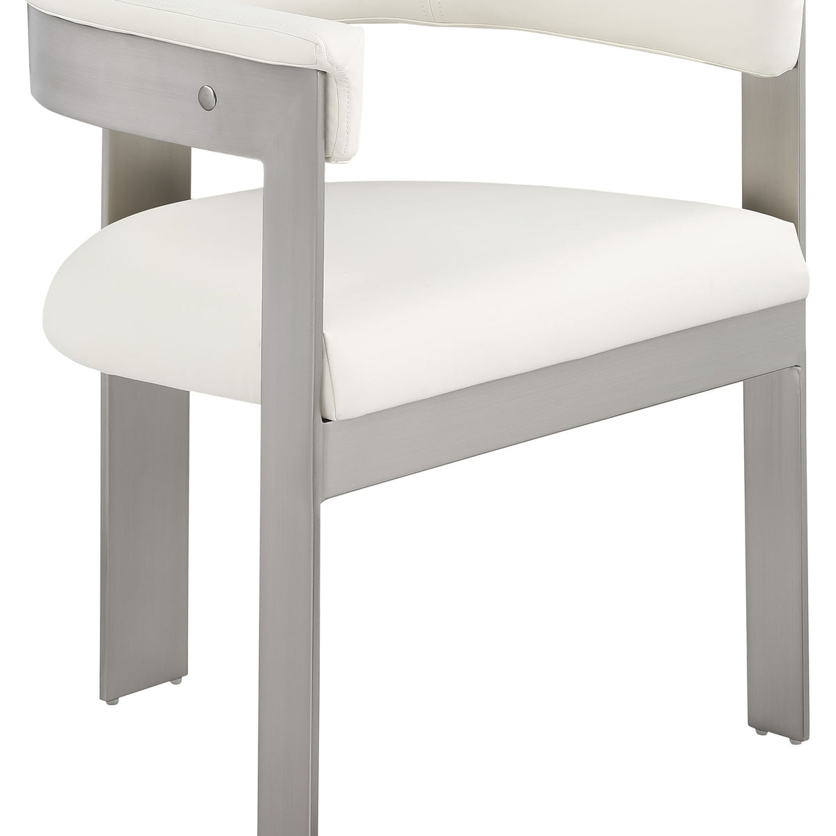 Romeo - Faux Leather Dining Chair With Silver Base (Set of 2)