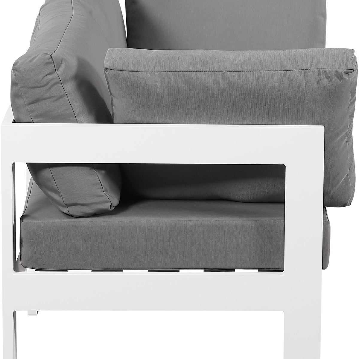 Nizuc - Outdoor Patio 2 Seat Modular Sofa With White Frame