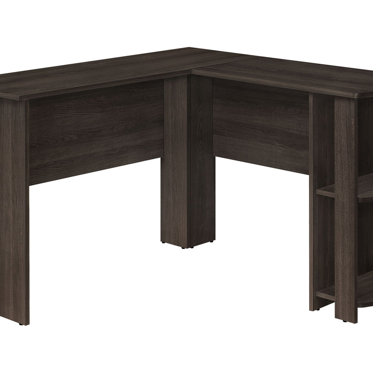 Computer Desk, Home Office, Corner, Storage Shelves, L Shape, Laptop, Contemporary & Modern