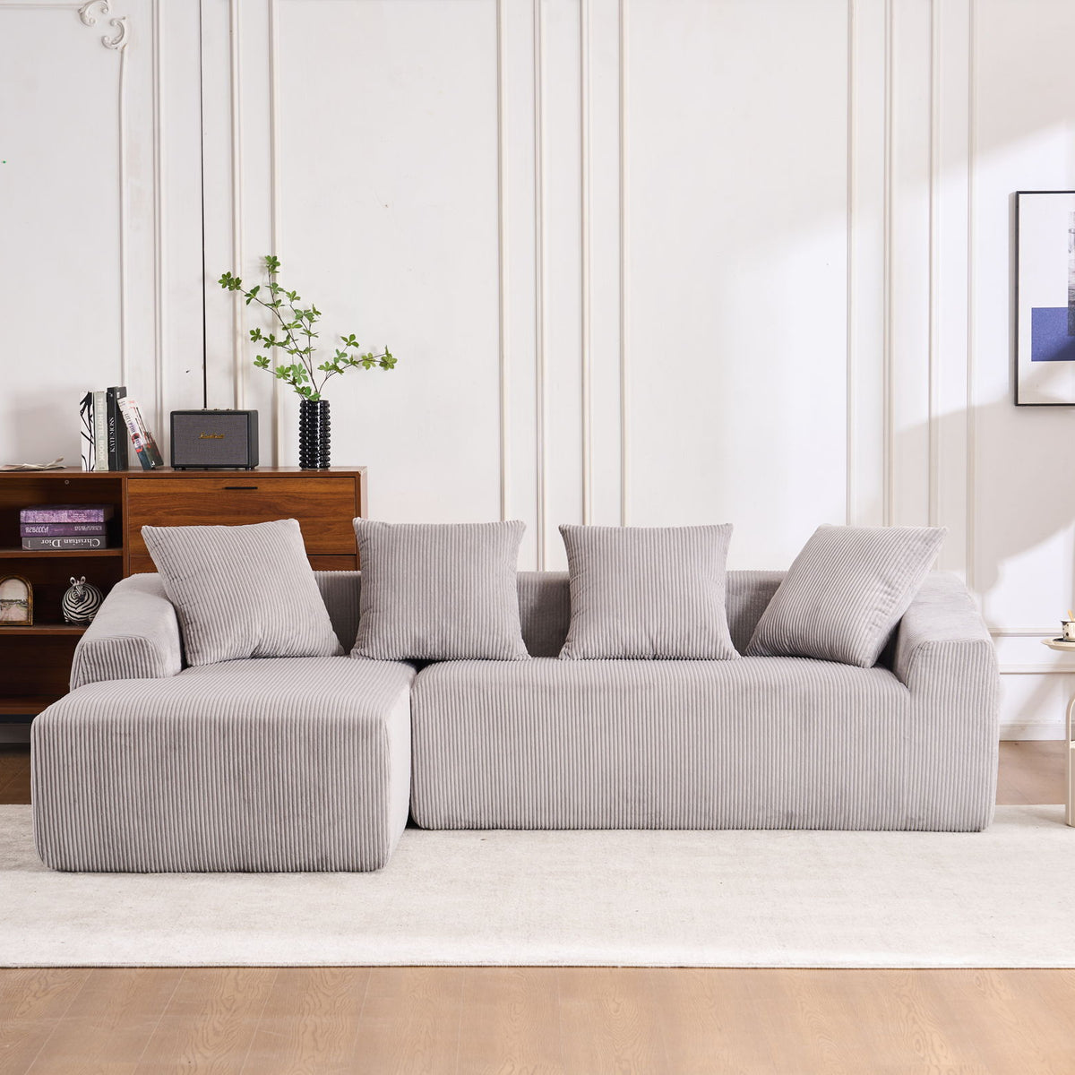 Combined 3 Seater Sofa With 4 Pillows