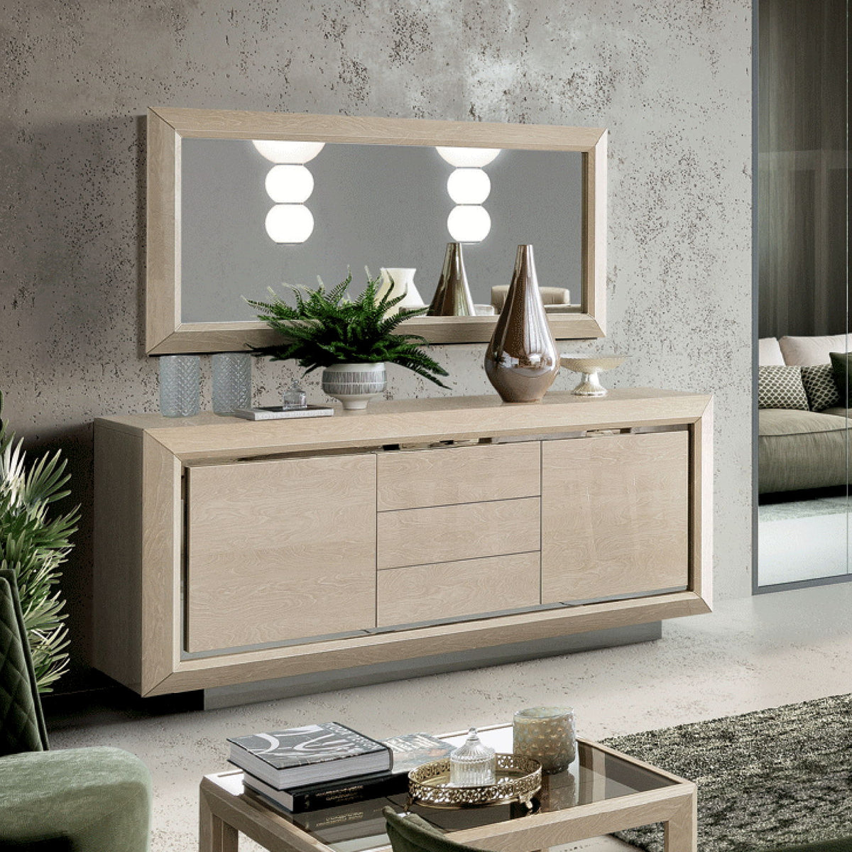 Elite - 2 Door 3 Drawers Buffet - Ivory