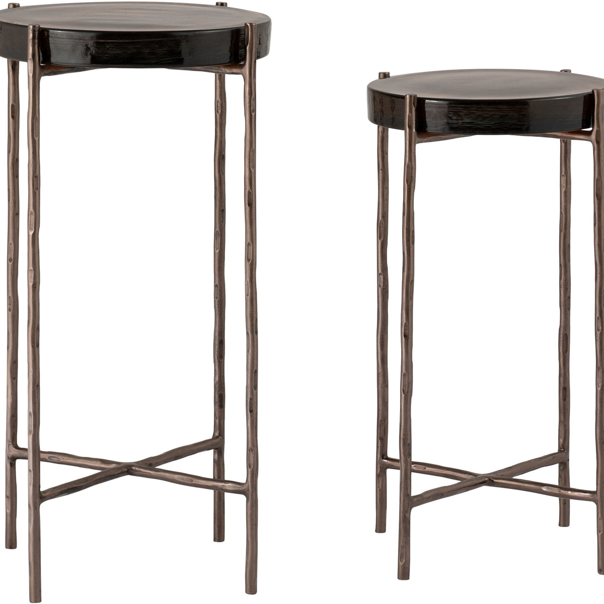 Vetra - Iron Base Bunching End Table - Bronze