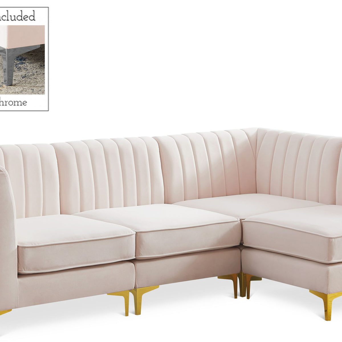 Alina - 4 Piece Modular L-Shaped Sectional