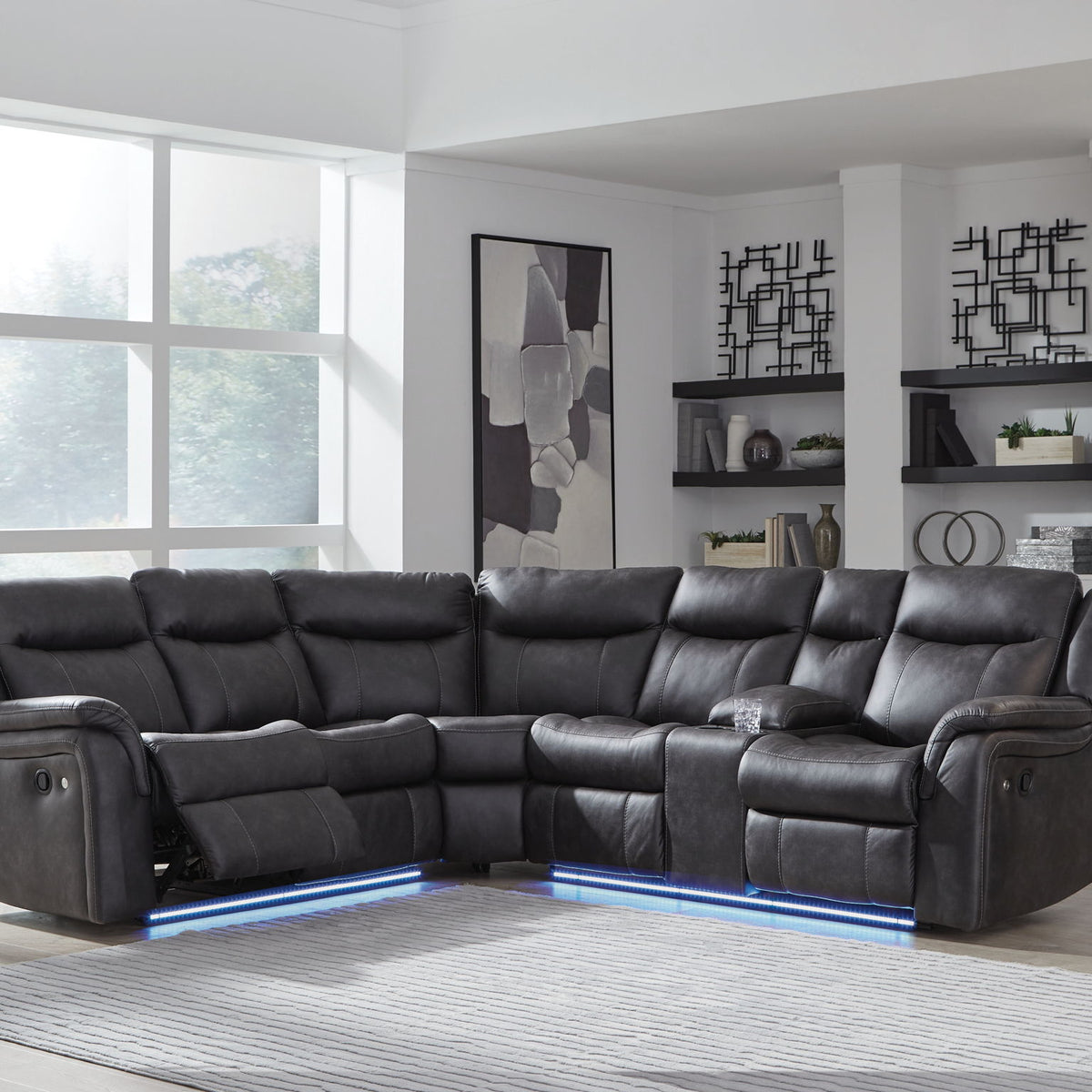 Sultan Meadow - Carbon - 2-Piece Reclining Sectional
