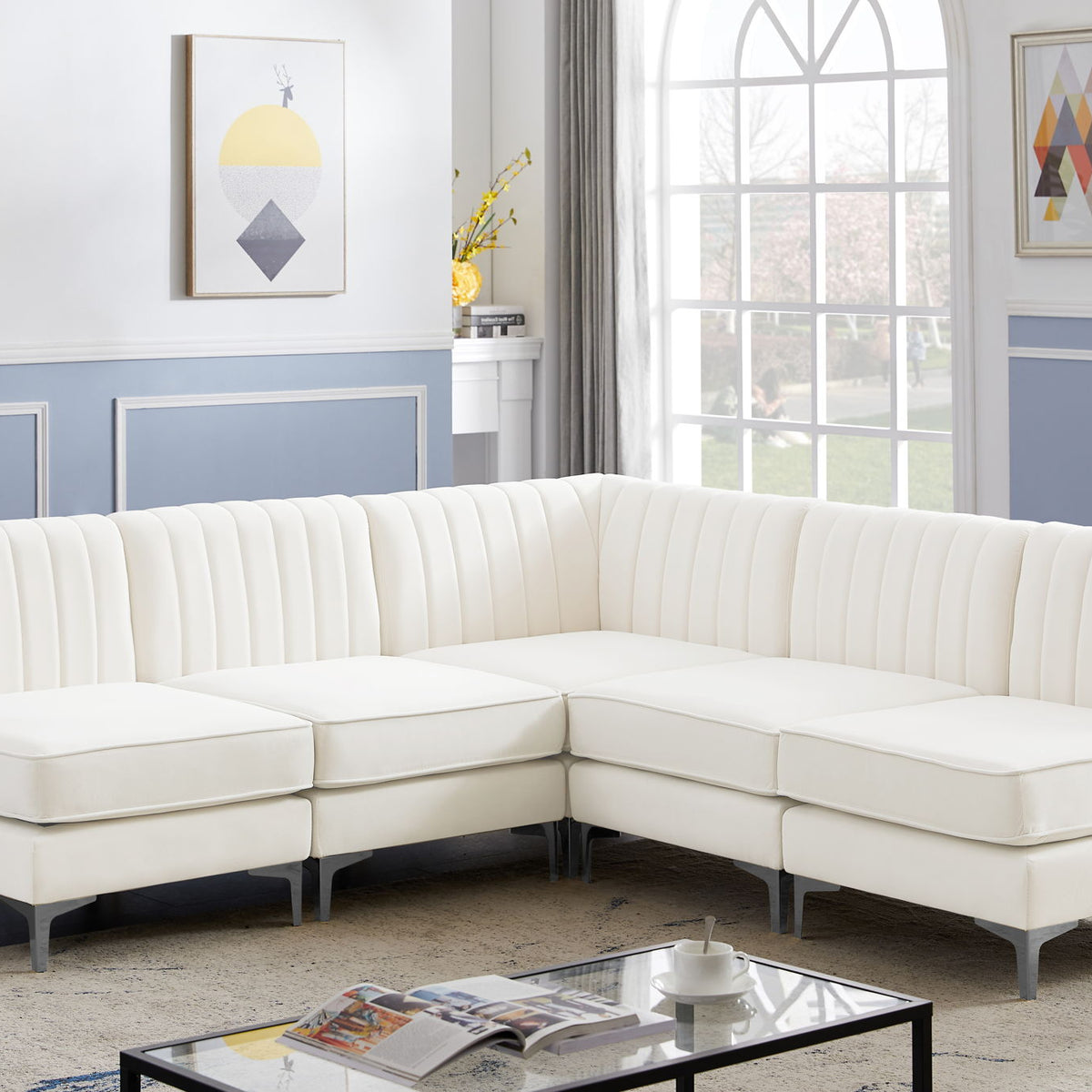 Alina - 5 Piece Armless Sectional
