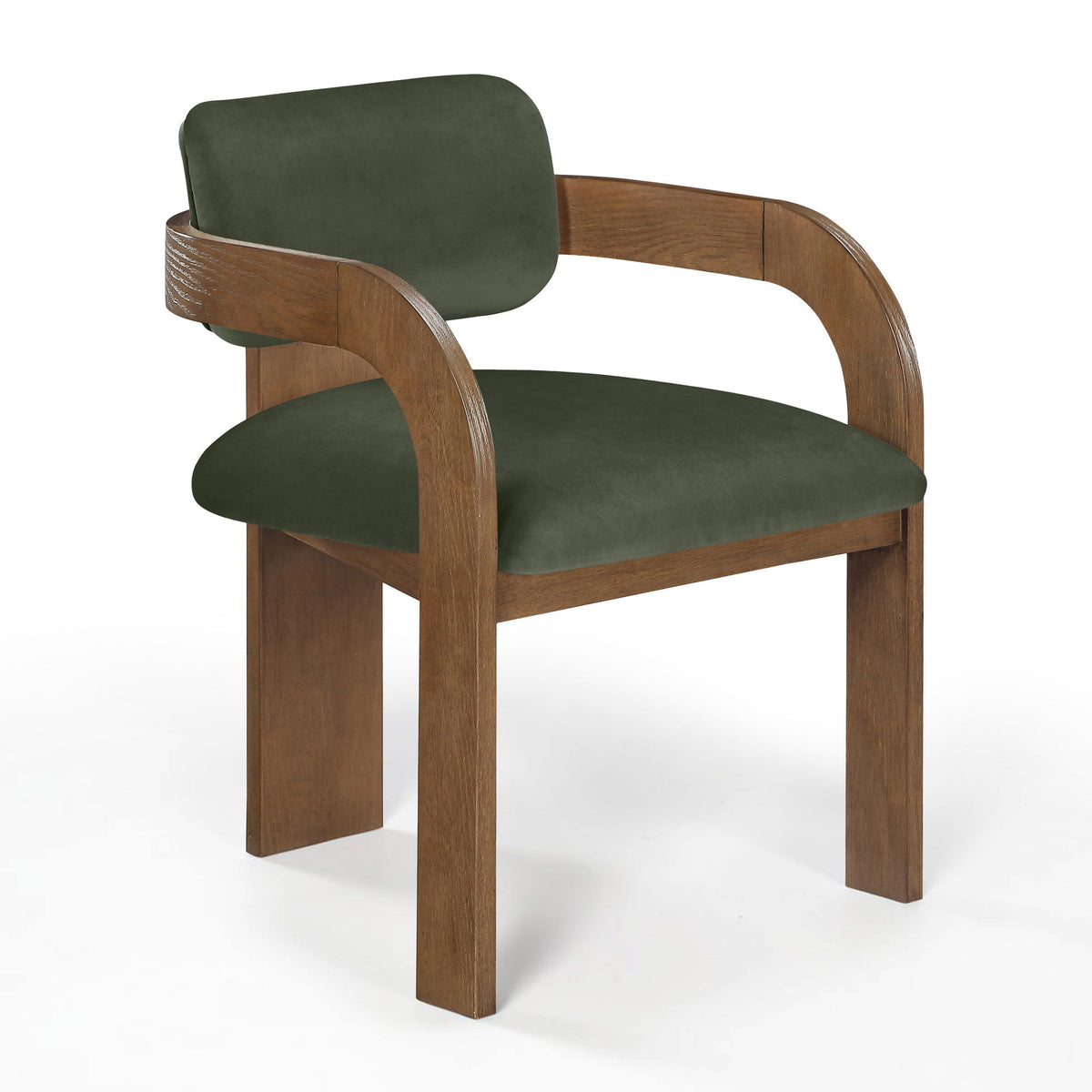 Cedra - Velvet Performance Fabric Upholstered Dining Chair (Set of 2) - Brown Frame