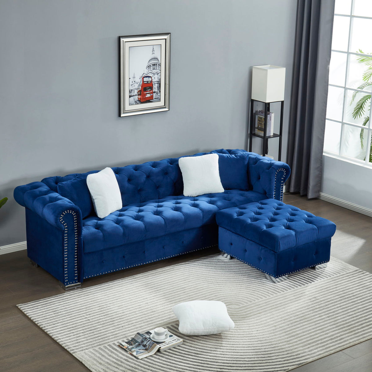 4 Seater Oversized L Shaped Reversible Sectional Sofa
