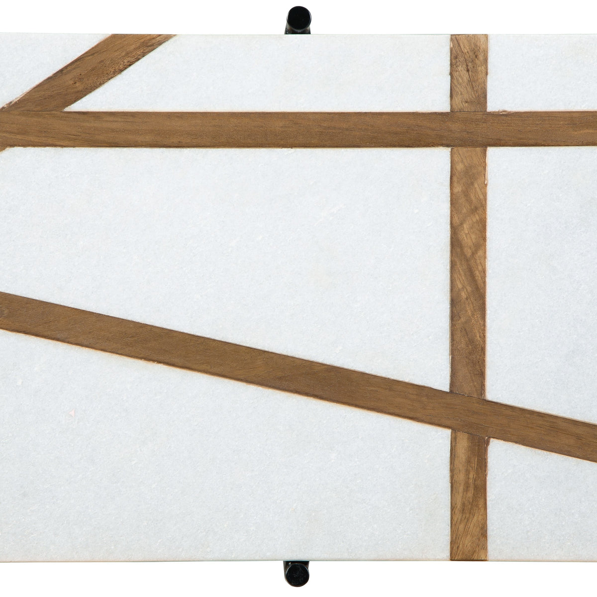 Braxmore - White / Light Brown - Accent Table
