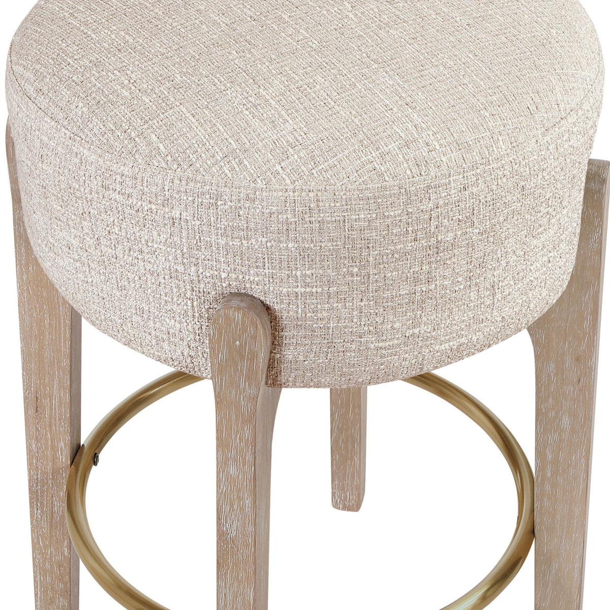 Torino - Backless Counter Stool With Brushed Natural Base (Set of 2)