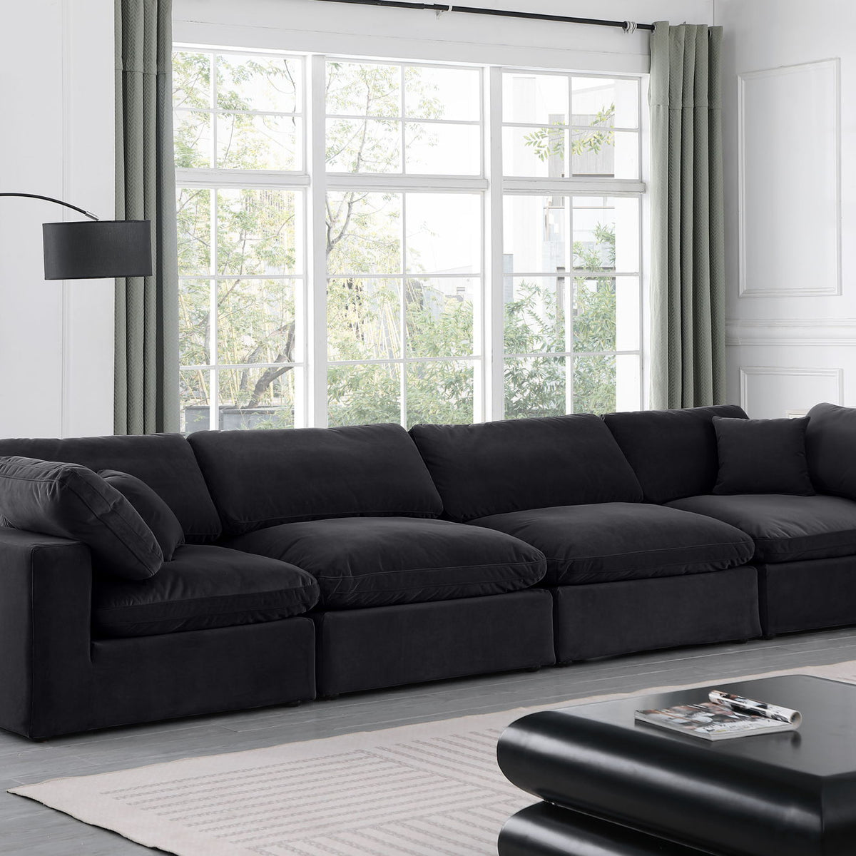 Comfy - Velvet Modular Sofa 4 Seats