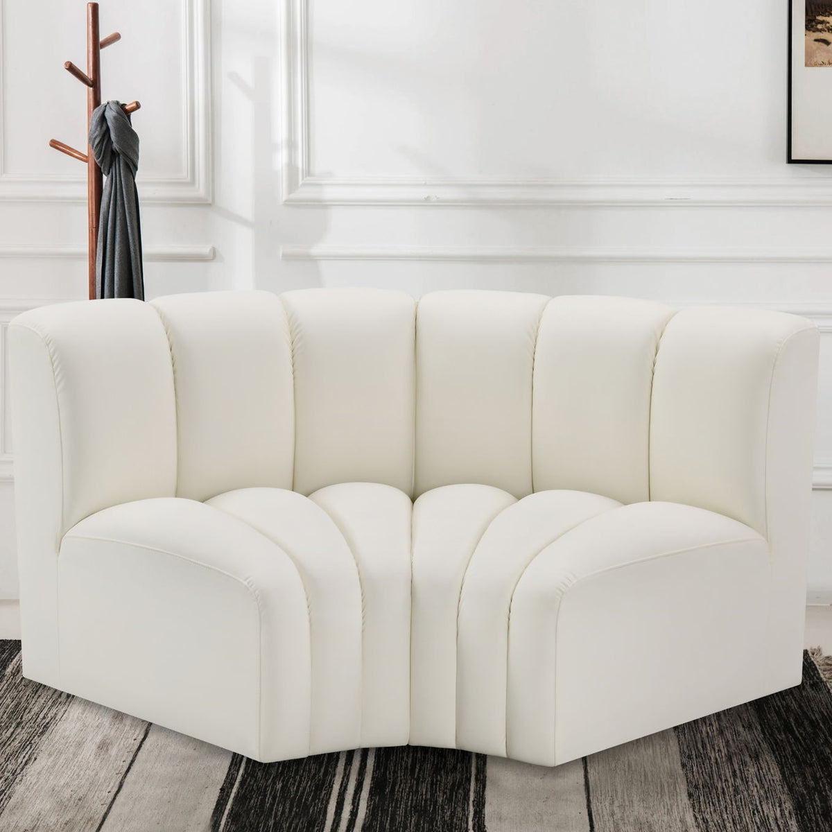 Arc - Faux Leather 2 Piece Modular Sofa