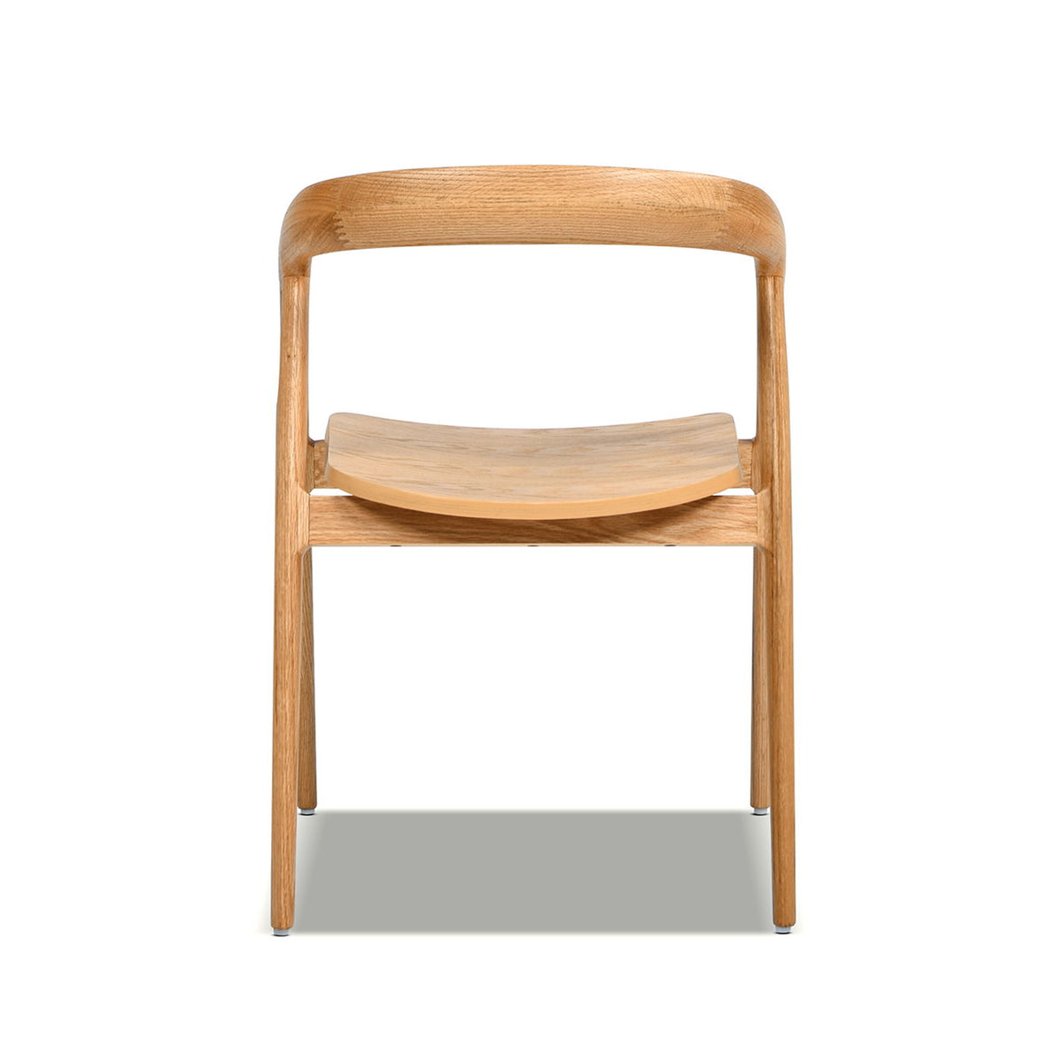 Simeon - Scandinavian Sculpted Dining Chair - Warm Natural Brown