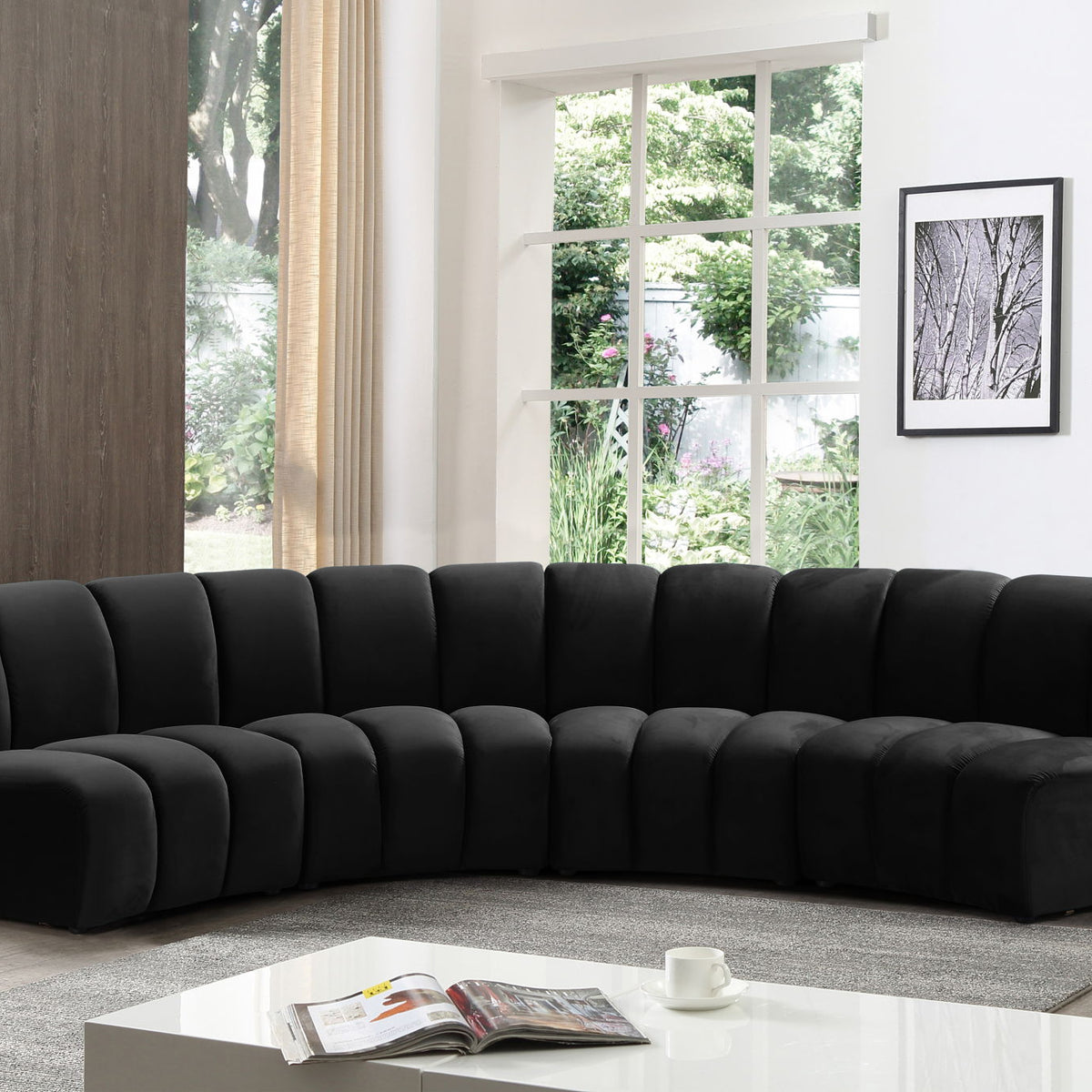 Infinity - 4 Piece Velvet Modular Sectional