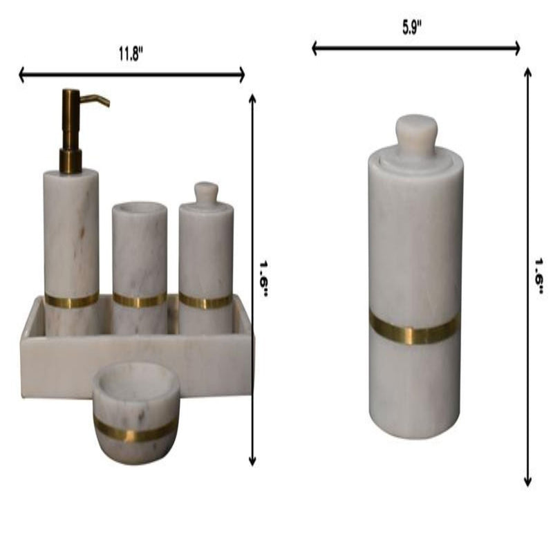Inlay - Bathroom (Set of 5) - White