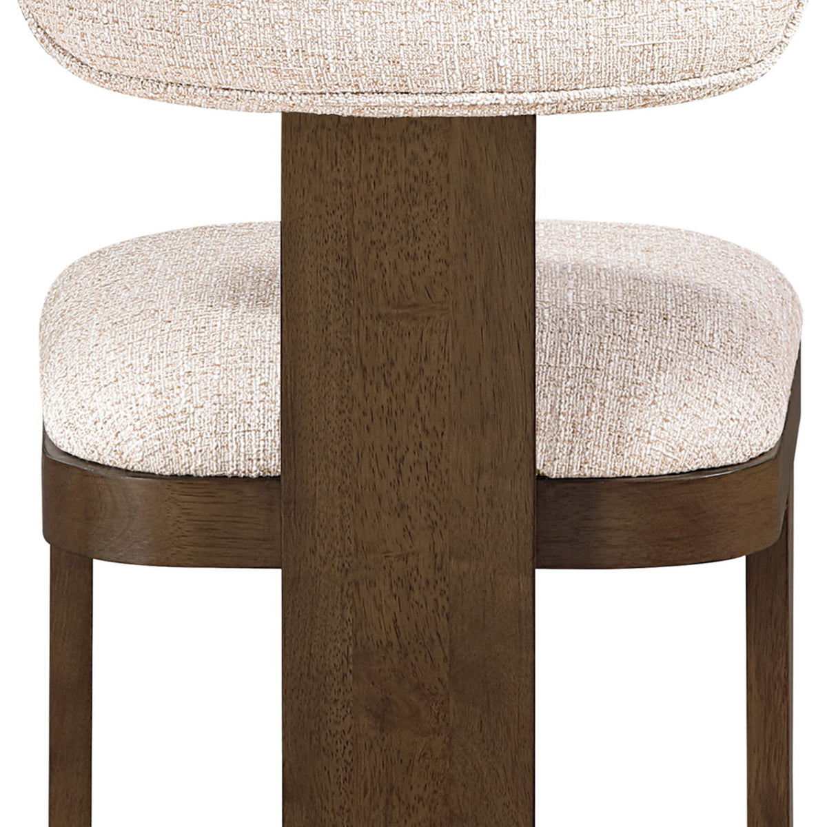 Timbra - Linen Textured Fabric Upholstered Dining Chair (Set of 2) - Walnut Base