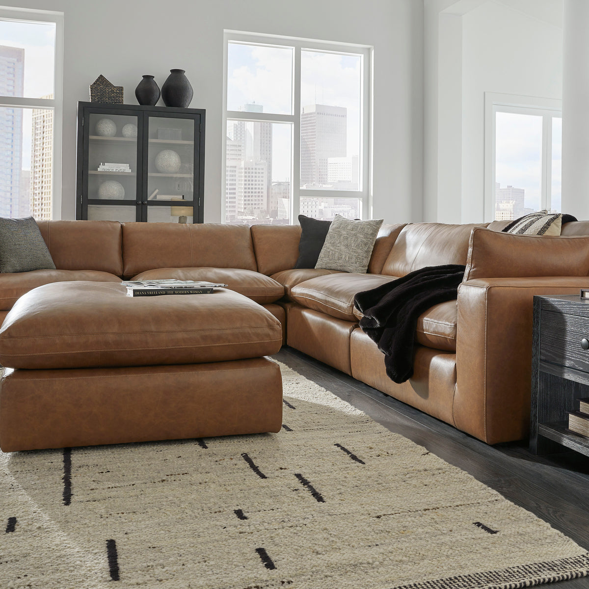 Ashley Furniture Emilia Leather Cloud Sectional