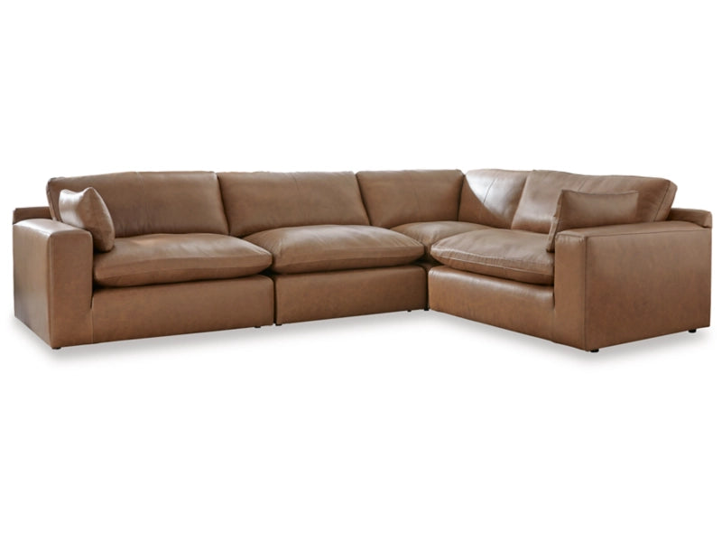 Ashley Furniture Emilia Genuine Leather Cloud Sectional