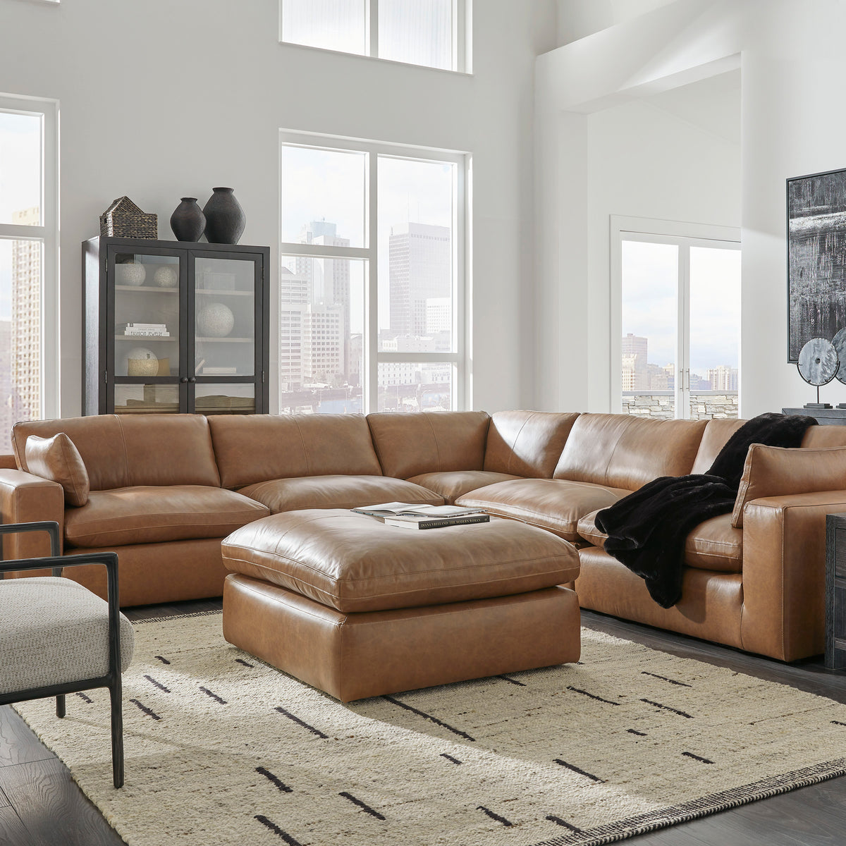 Ashley Furniture Emilia Leather Cloud Sectional