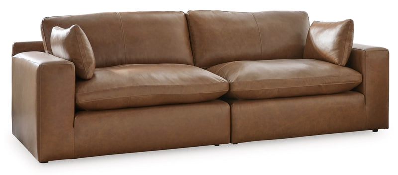 Ashley Furniture Emilia Genuine Leather Cloud Sectional