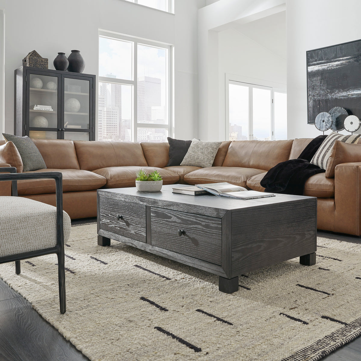 Ashley Furniture Emilia Leather Cloud Sectional