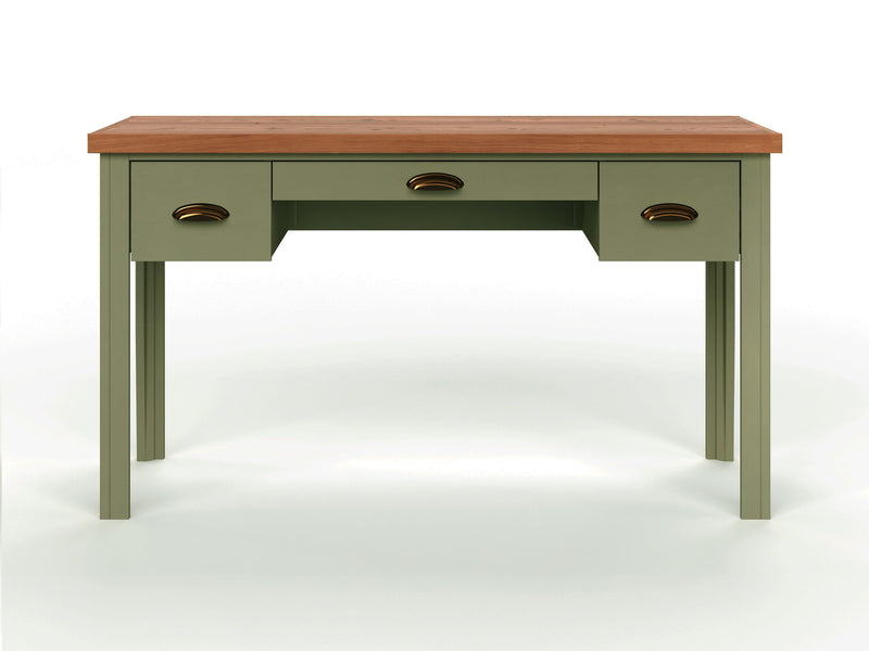 Writing Desk - Sage Green And Fruitwood