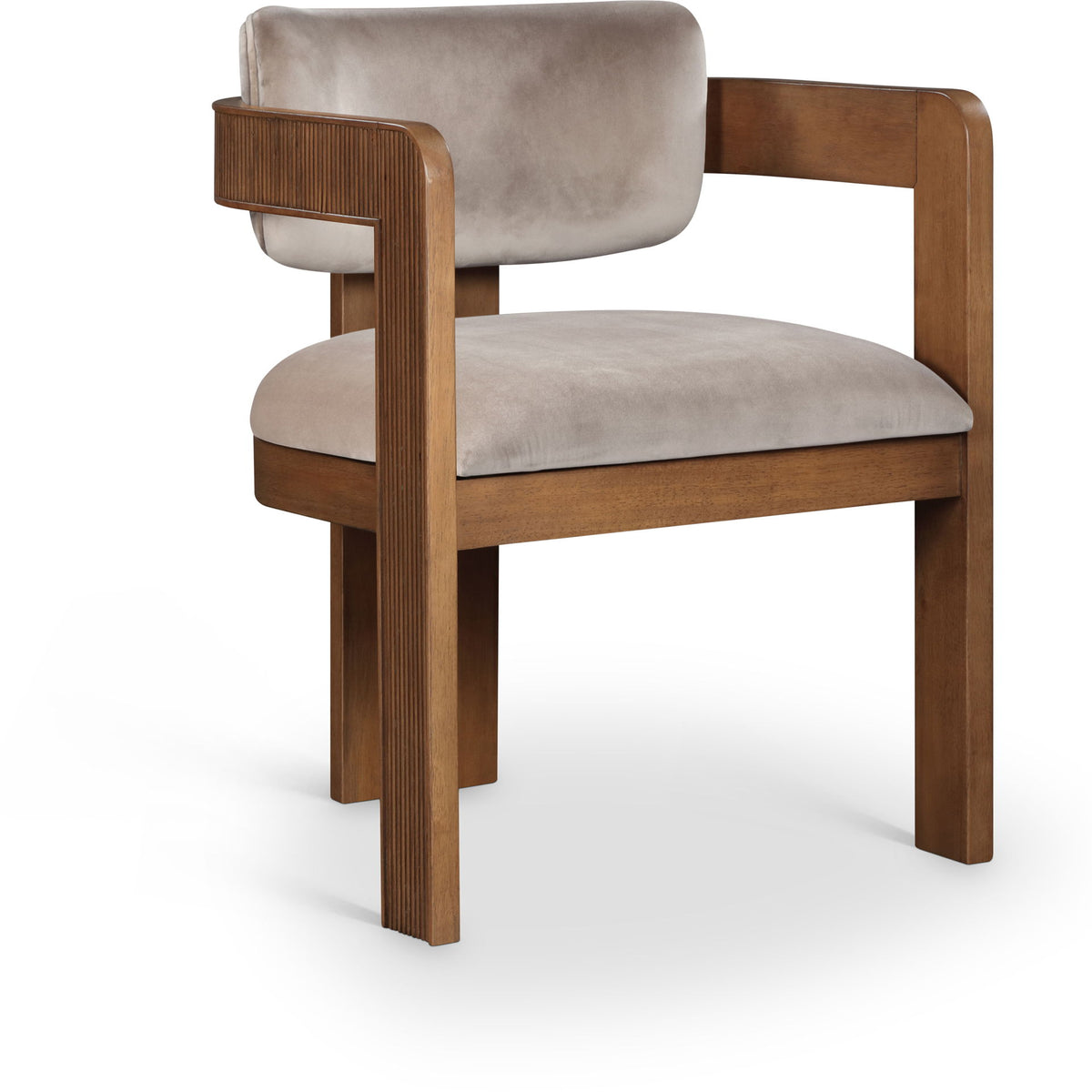 Sacha - Velvet Dining Chair With Brown Base (Set of 2)