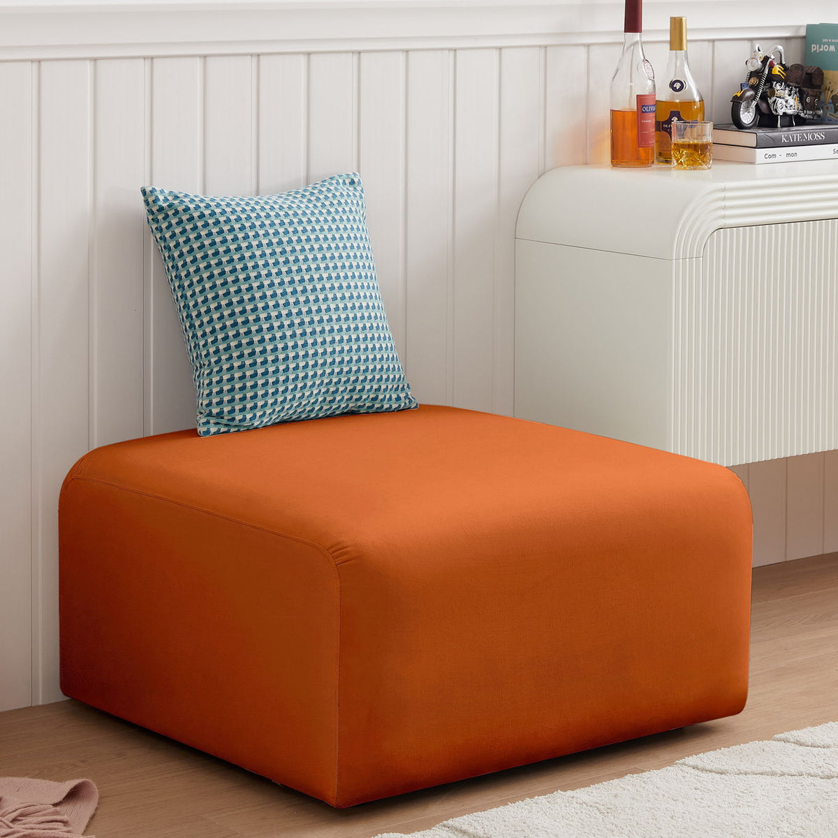 Arc - Velvet Ottoman
