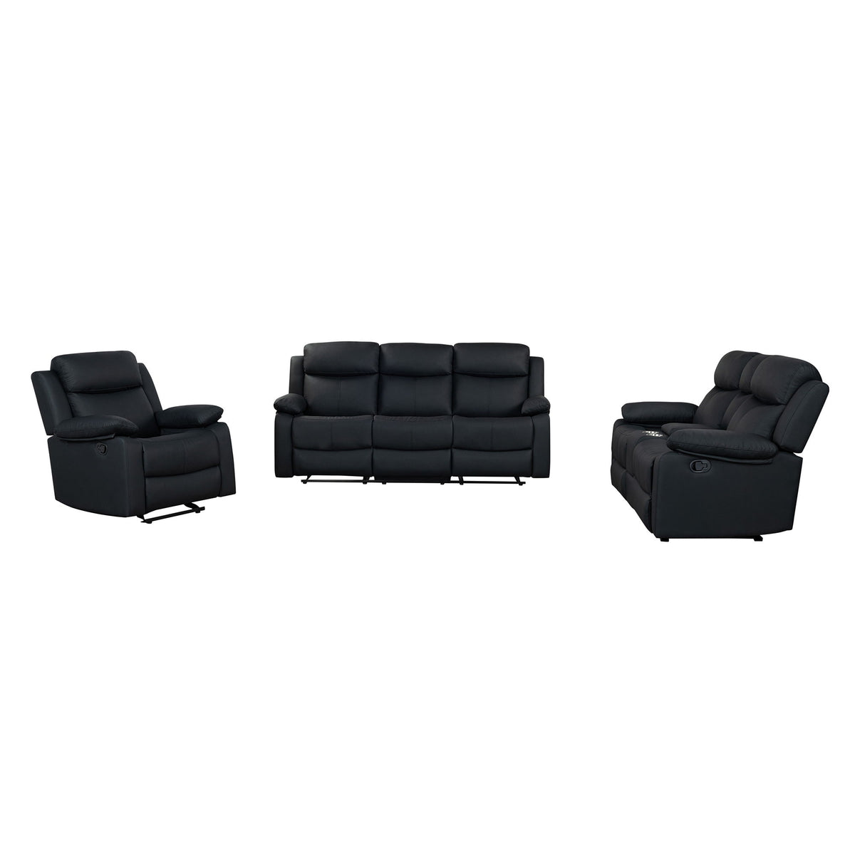 Blanche - Reclining Set With LED Lights, Speaker