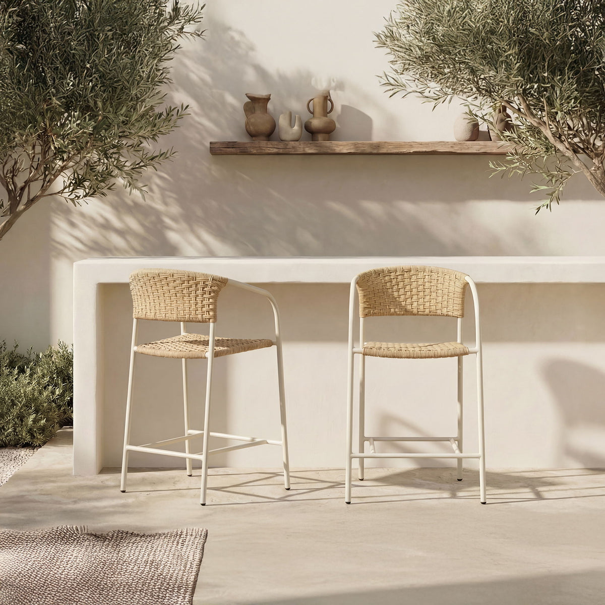 Zola - Outdoor Counter Chair - Natural