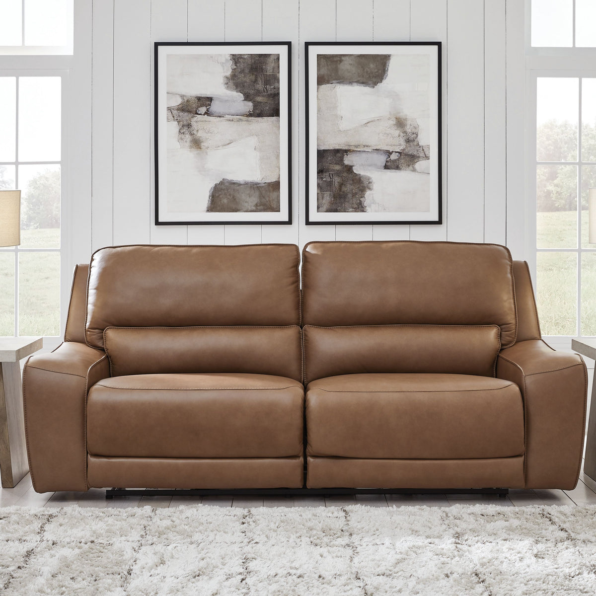 DeepWakes - Caramel - 2 Seat Power Reclining Sofa Adjustable Headrest