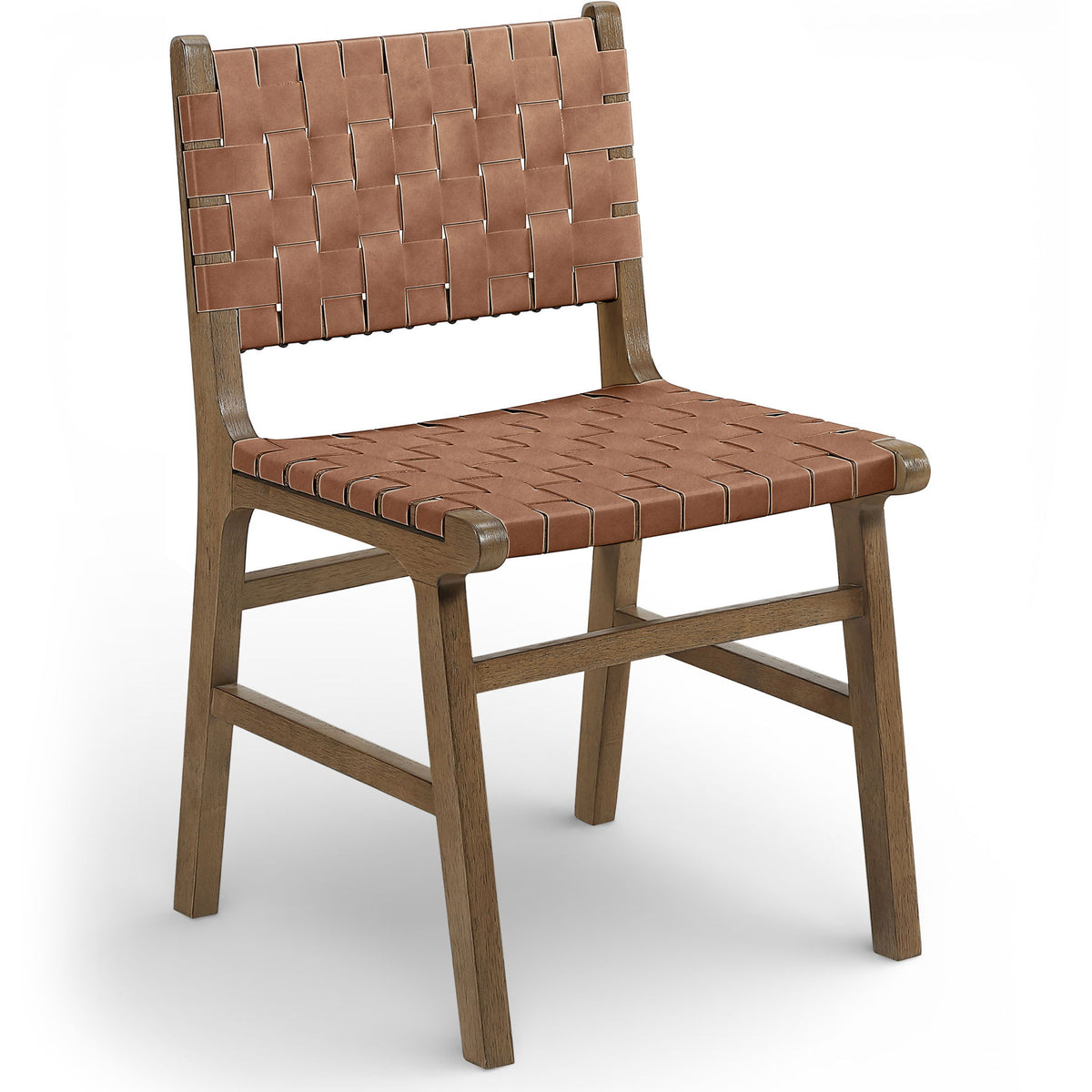 Entwine - Vegan Leather Upholstered Dining Chair - Painted Brown