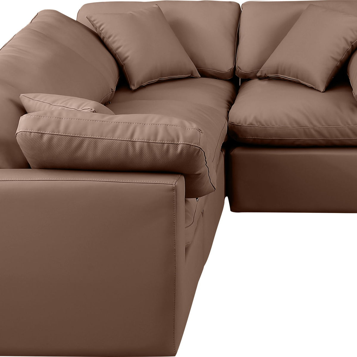 Indulge - Faux Leather 4 Piece Modular Corner Sectional
