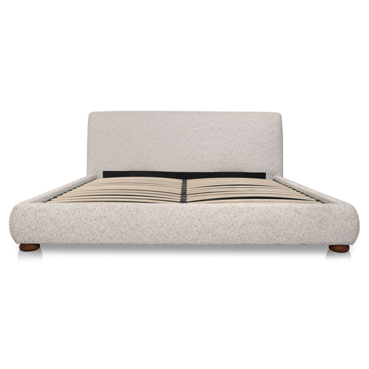 Beau - King Storage Bed - Speckled Light Gray